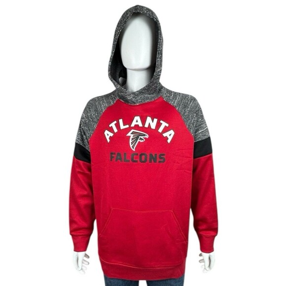 Atlanta Falcons Mens  X-Large Red Hoodie Sweatshirt Pull Over Sweater NFL New - Picture 1 of 9